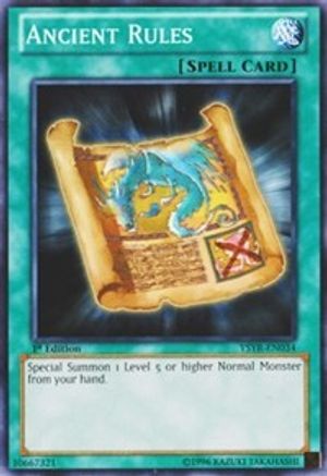 Ancient Rules (YSYR-EN034) - Starter Deck: Yugi Reloaded Unlimited-1