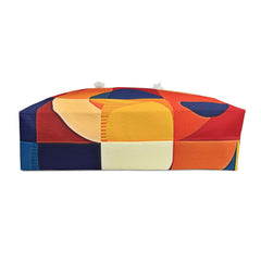 Abstract Geometric Color Block Weekender Bag | Modern Tote | Large Tote Bag-6