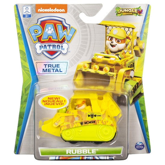 PAW Patrol True Metal Rubble Collectible Die-Cast Vehicle – Jungle Rescue Series (UPC: 778988290873)