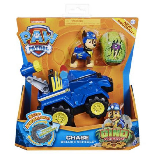 PAW Patrol Dino Rescue Chase Deluxe Rev-Up Vehicle with Mystery Dino Figure (UPC: 778988305461)