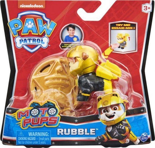 PAW Patrol – Moto Pups Rubble Action Figure with Wearable Deputy Badge (UPC: 778988361900)