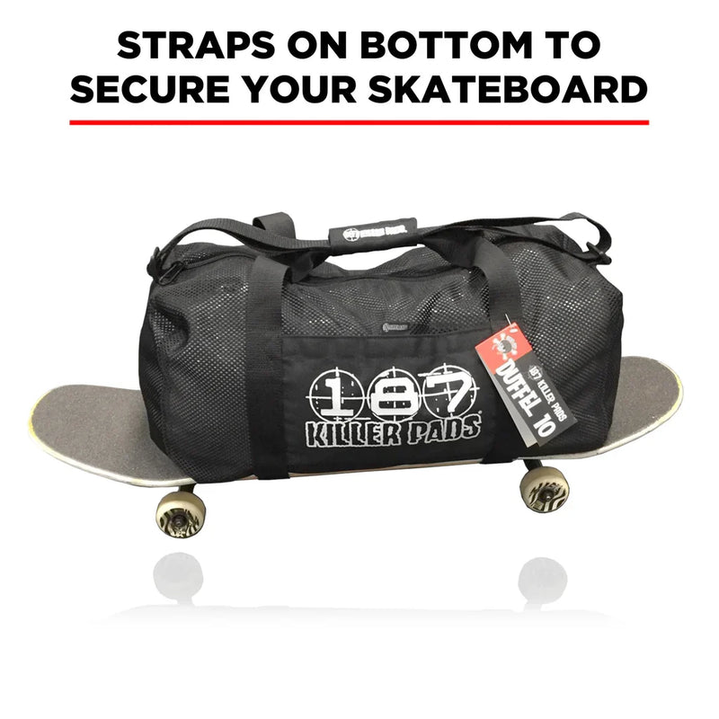187 Killer Pads Skateboard Mesh Duffle Bag - Black-3