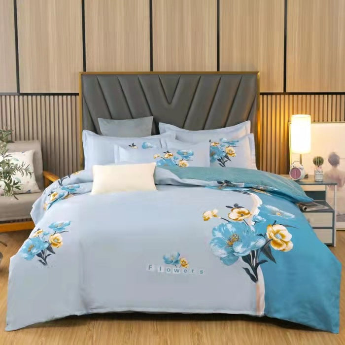 Brushed Floral Winter Bedding Set-5