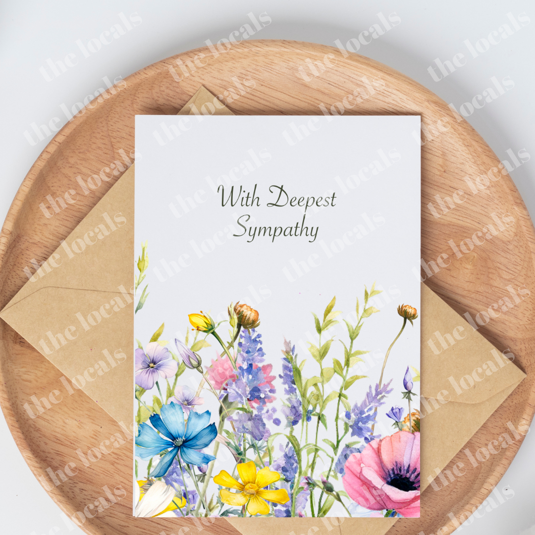 With Deepest Sympathy Floral Greeting Card-1