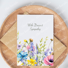 With Deepest Sympathy Floral Greeting Card-1