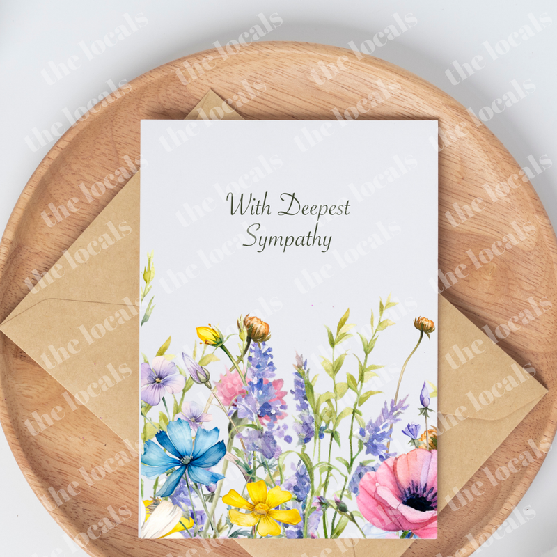 With Deepest Sympathy Floral Greeting Card-1