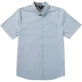 Volcom 'Everett Oxford' Short Sleeve - Clear Blue-1