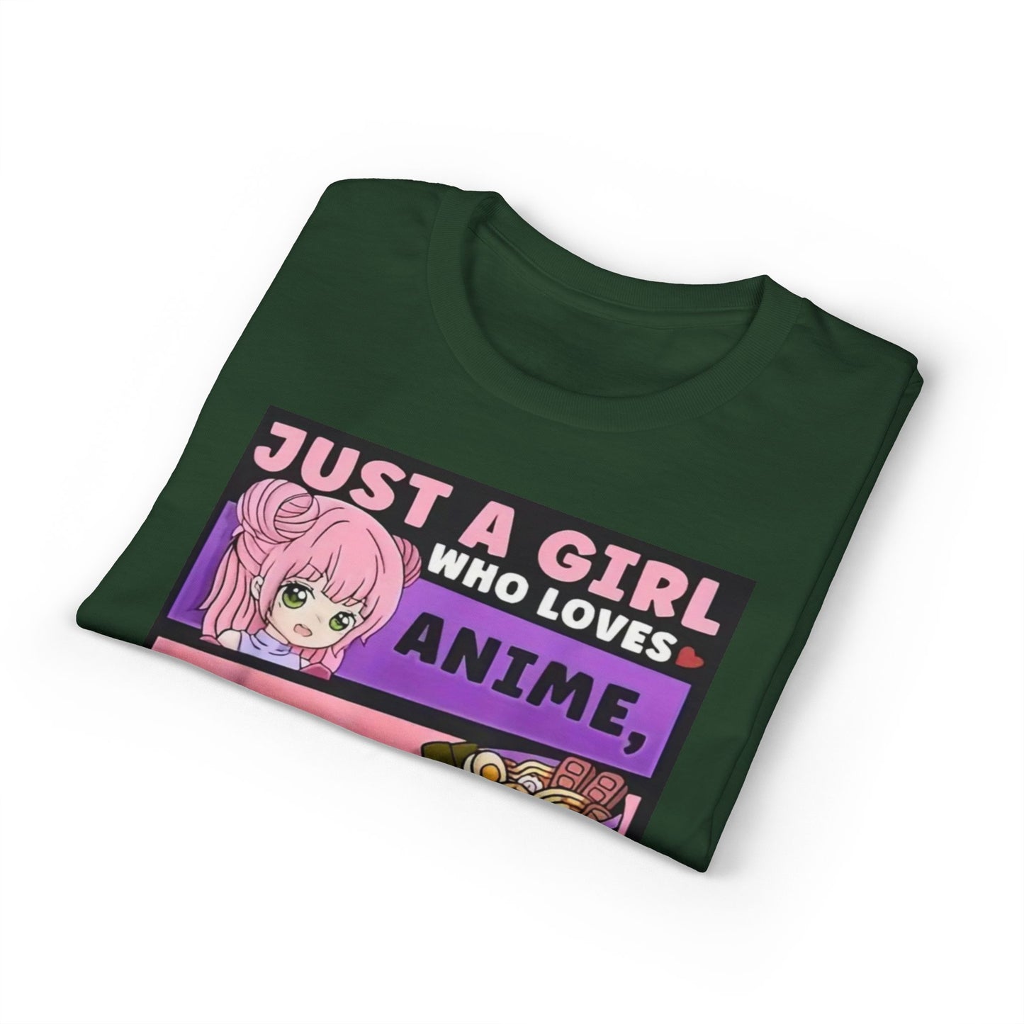"Just a Girl Who Loves Anime Ramen and Sketching" T-Shirt