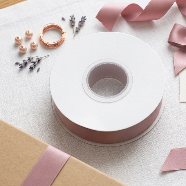 30 Meter Double Face Dusty Rose #814 Ribbon Roll-1