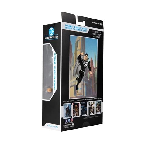 DC Multiverse – Superman (traje negro, estilo serie animada) Figura de acción a escala de 7 pulgadas (UPC: 787926151916)