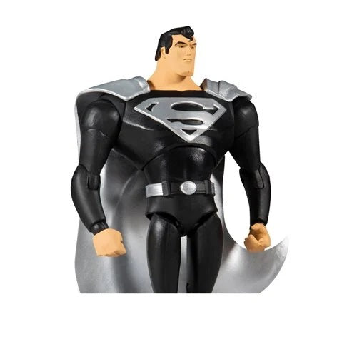DC Multiverse – Superman (traje negro, estilo serie animada) Figura de acción a escala de 7 pulgadas (UPC: 787926151916)