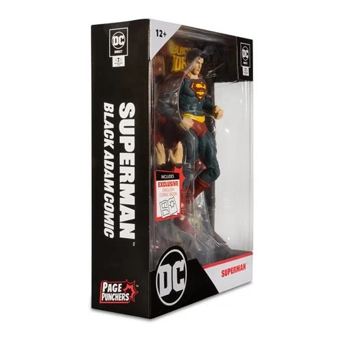 Superman - Figura de acción Page Punchers de 7" con cómic de Black Adam (UPC: 787926159035)