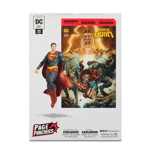 Superman - Figura de acción Page Punchers de 7" con cómic de Black Adam (UPC: 787926159035)