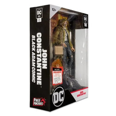 DC Multiverse – Figurine articulée de 18 cm de John Constantine avec comic book Black Adam-12