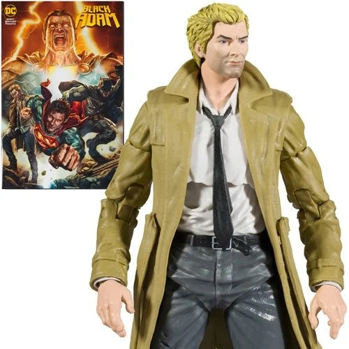 DC Multiverse – John Constantine 7-Inch Action Figure with Black Adam Comic Book