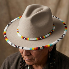 Size-59 Handmade Beaded Hat-2