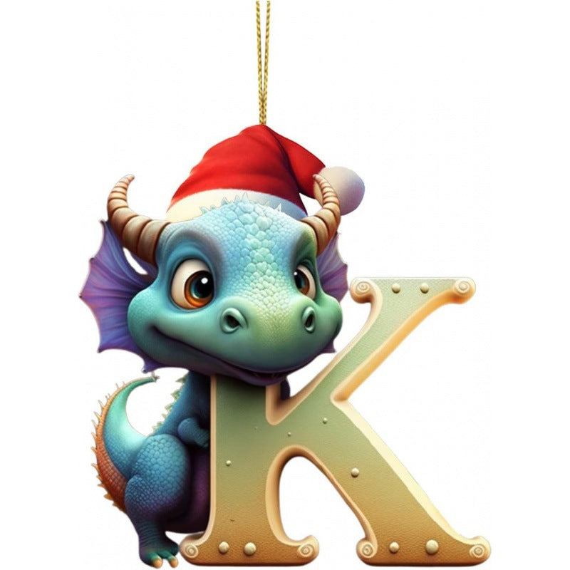 Christmas Tree Decoration 26 Letters Pendants-16