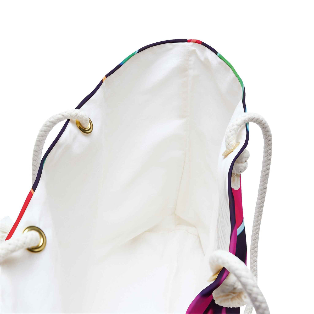 Neon Rainbow Hearts Weekender Bag | Colorful Heart Pattern Tote-7