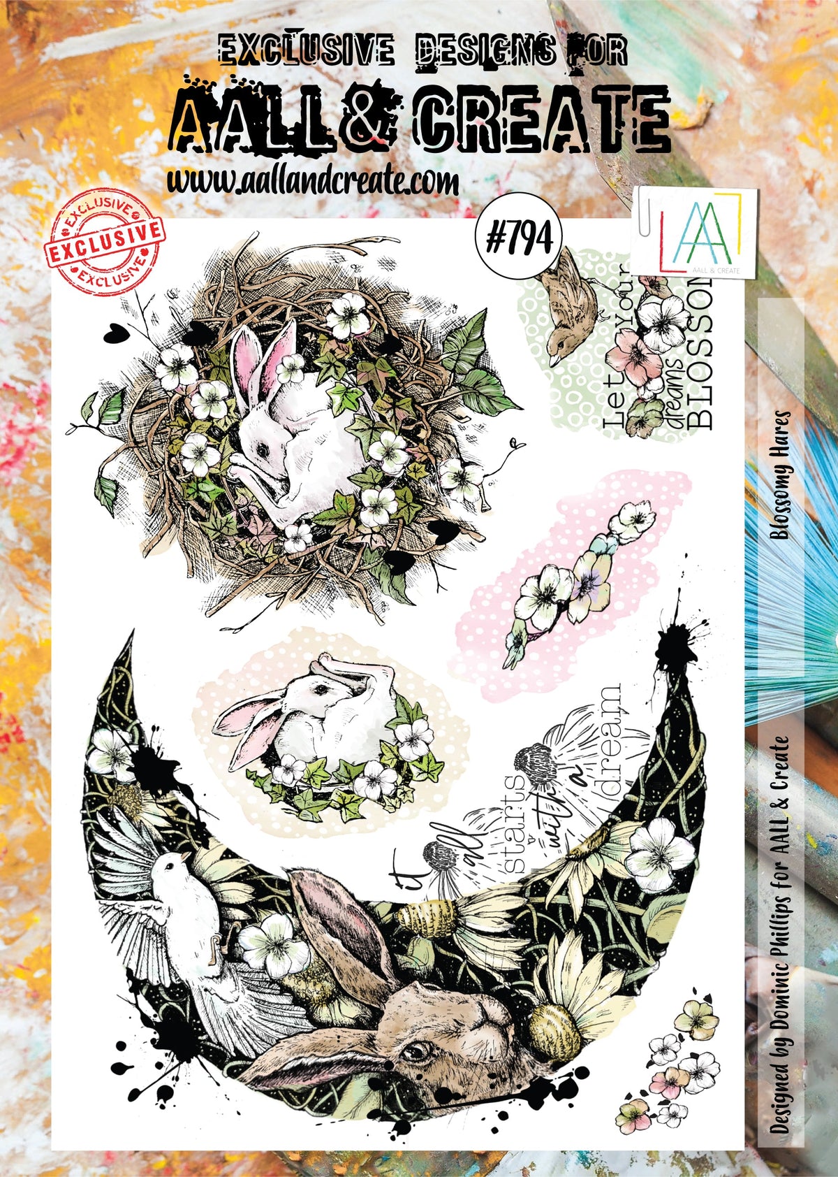AALL and Create Stamp Set - 794 - Blossomy Hares-1