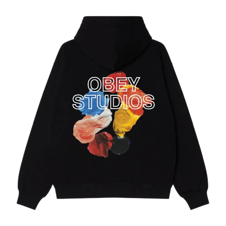 Obey 'Studios Palette' Hoodie - Black-2