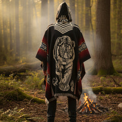 Tiger HandMade Wool Poncho-3