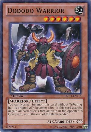 Dododo Warrior (Starfoil) (SP14-EN018) - Star Pack 2014 1st Edition-1