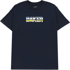 Baker 'Chrome Zone' Tee - Navy-1