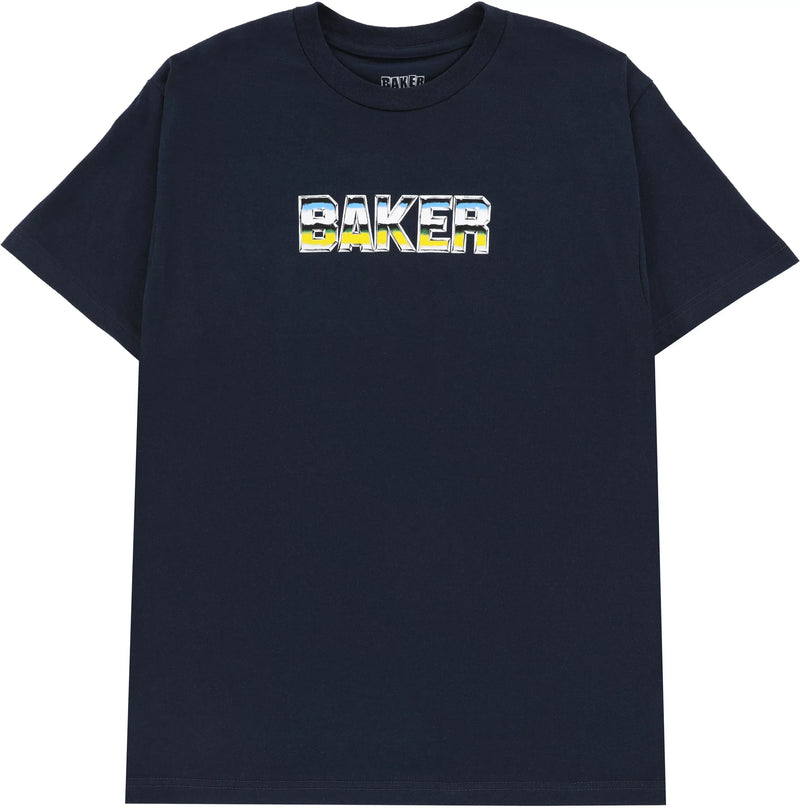 Baker 'Chrome Zone' Tee - Navy-1