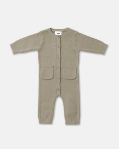 Chunky Long Sleeve Ribbed Jumpsuit | Olive | 7AM-1