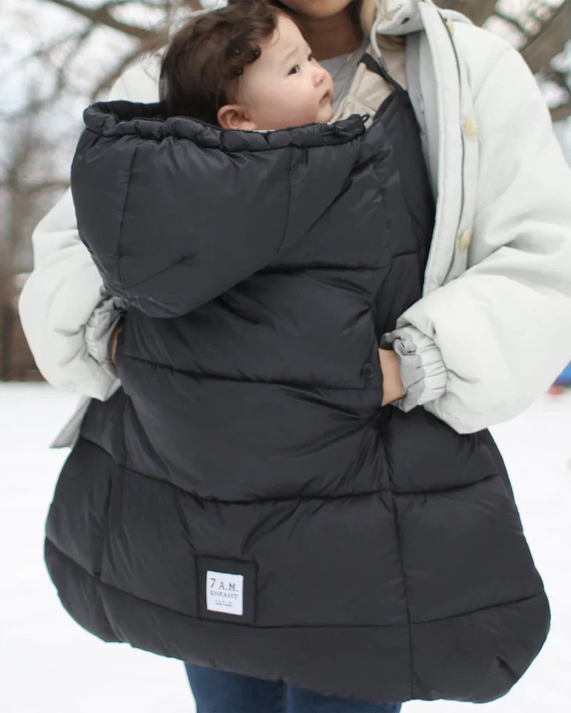K-Poncho - Plush | 7am Enfant |  Heavy Weight Black-4