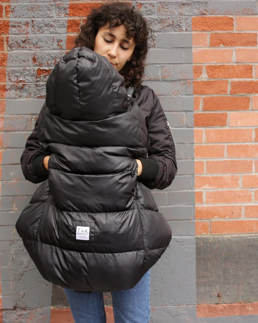 K-Poncho - Plush | 7am Enfant |  Heavy Weight Black-2
