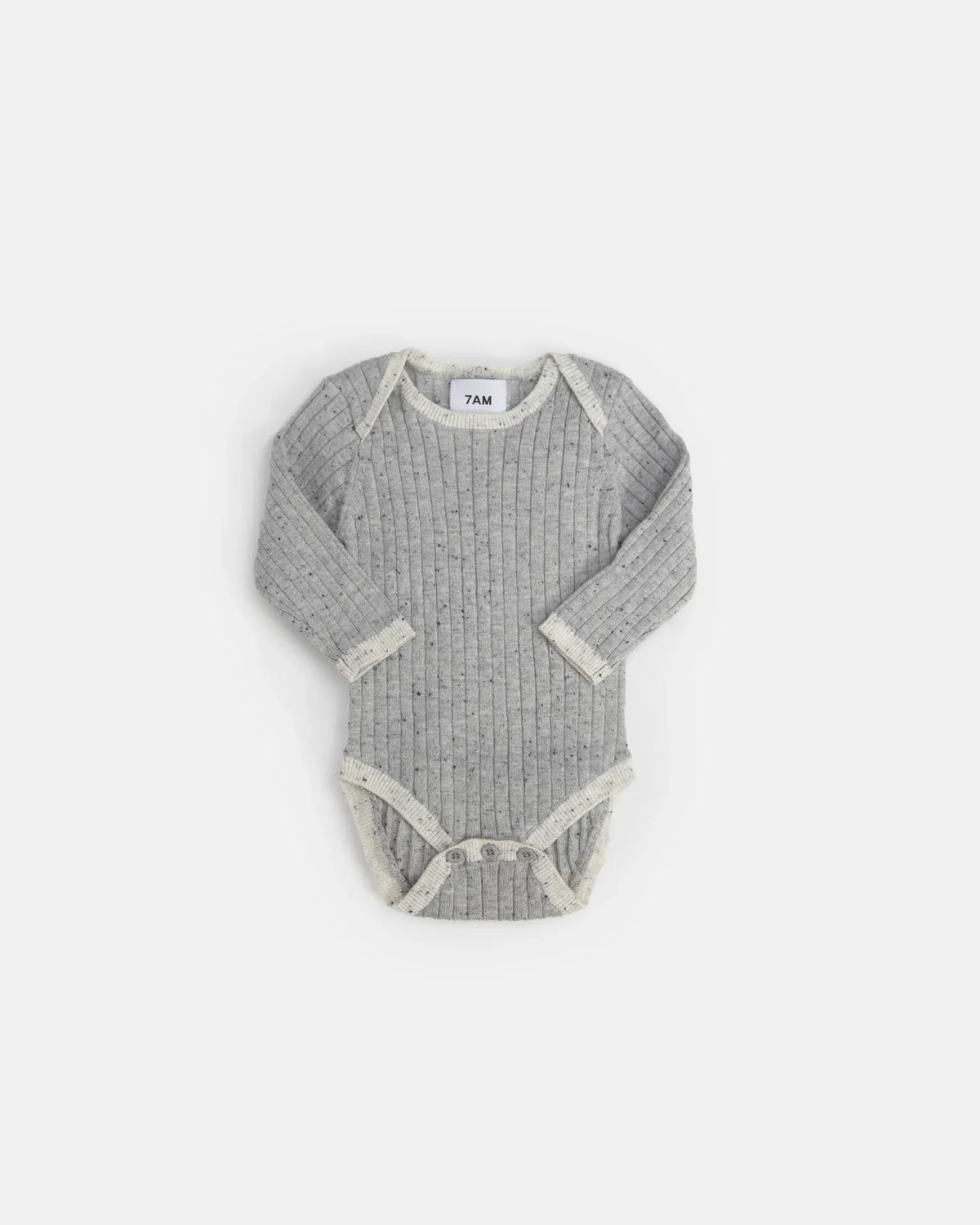 Hug Me Long Sleeve Bodysuit | Light Heather Grey | 7AM-7