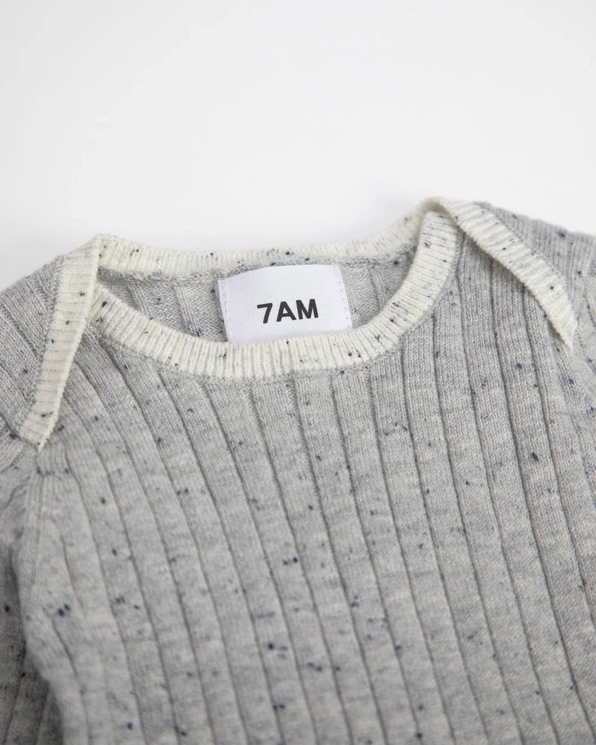 Hug Me Long Sleeve Bodysuit | Light Heather Grey | 7AM-2