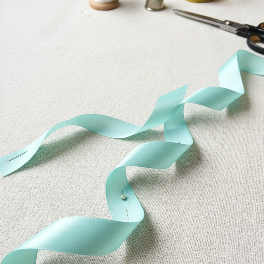 30 Meter Double Face Aqua color Ribbon Roll#314-2