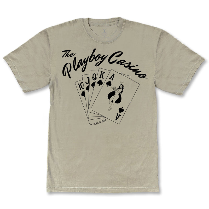 Color Bars X Playboy 'Casino' Tee - Khaki-1