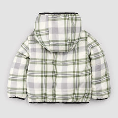 Reversible Jacket | Winter Moss Plaid Print on Black | Miles the Label-4