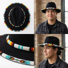 Size-62 Handmade Beaded Hat-4