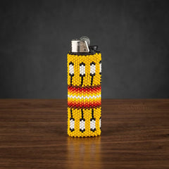 Feathers Beaded Lighter Case-5