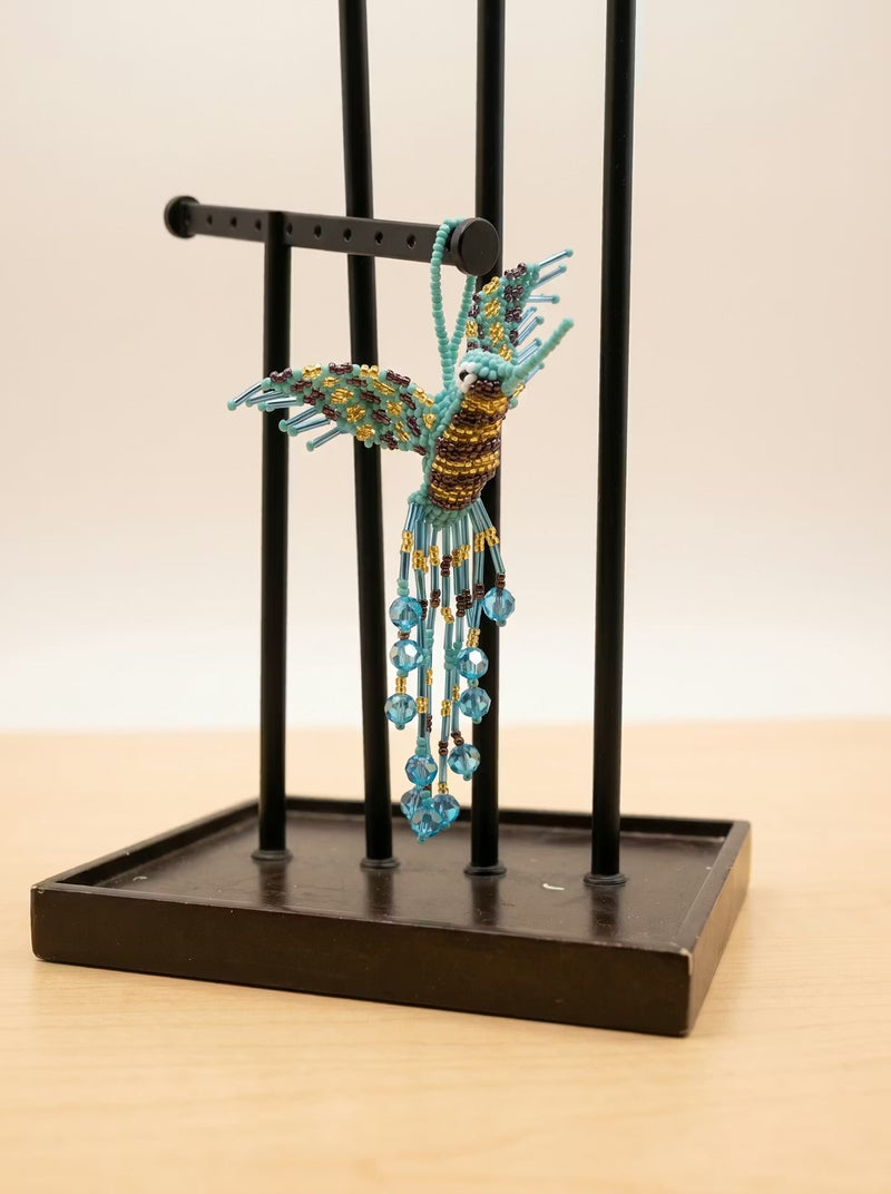 Turquoise Beaded Humming Bird-3