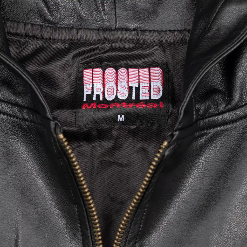 Frosted Skateboards Leather Zip-Up Jacket - Black-2