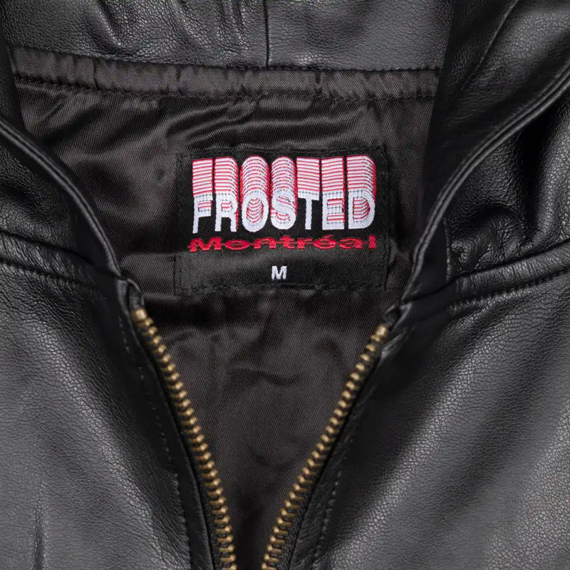 Frosted Skateboards Leather Zip-Up Jacket - Black-2