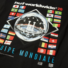 HUF 'Equipe Mondiale' Tee - Black-4