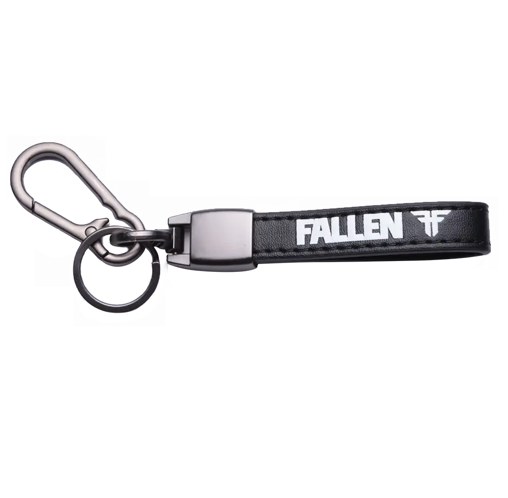 Fallen Carabiner Key Ring - Silver/Black-1