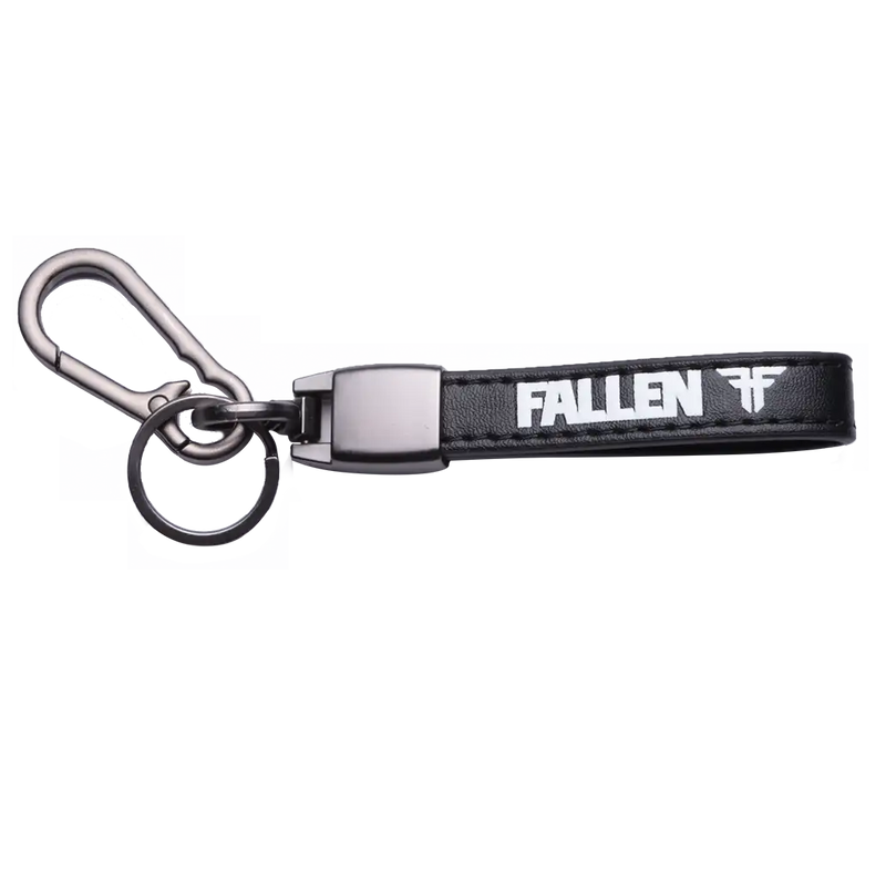Fallen Carabiner Key Ring - Silver/Black-1