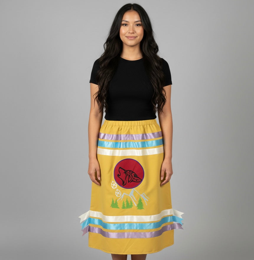 Howling wolf Ribbon Skirt