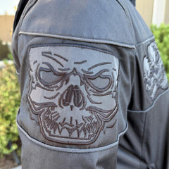 Open Road Men's Reflective Skull Cordura Motorcycle Jacket-6