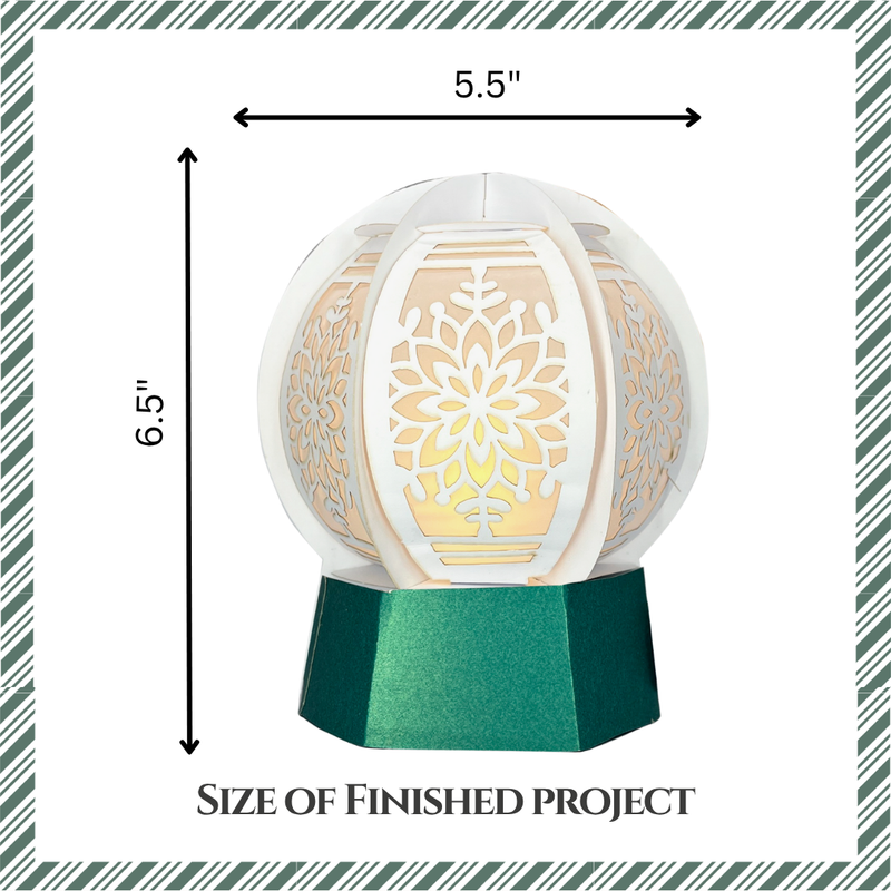 Lanterne en papier DIY CrafTreat - Boule à neige-7