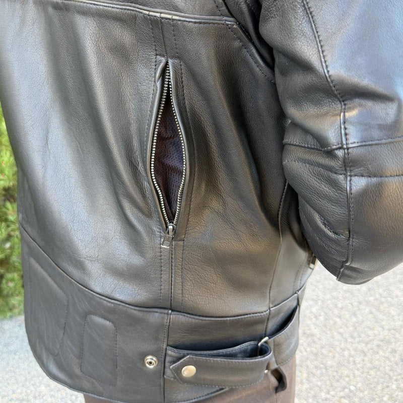 Open Road Men's Leather Armored Riding Jacket | Motorcycle Jacket-4