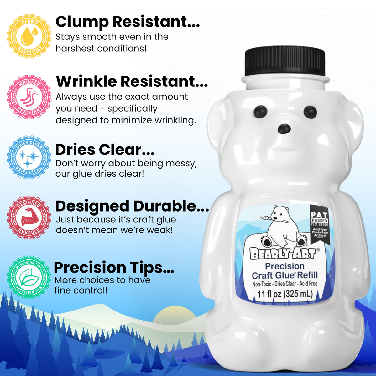 Bearly Art Precision Craft Glue - THE REFILL-3