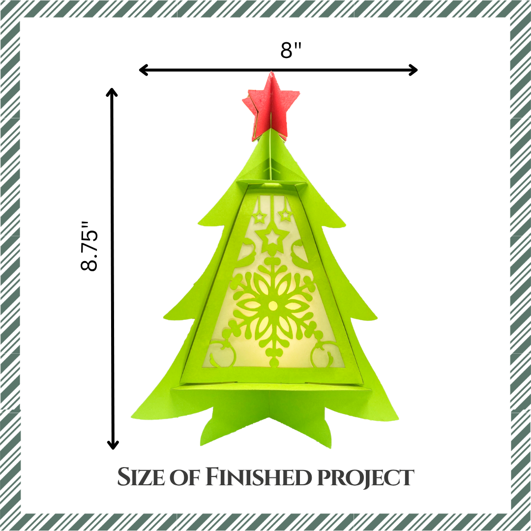 CrafTreat Lanternes en papier à faire soi-même - Sapin de Noël-6